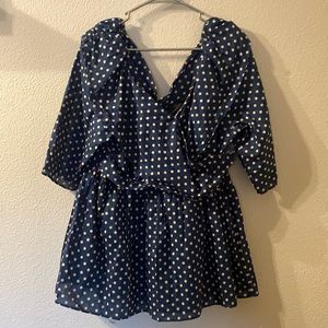 NWT Suzanne Betro polka dot Vneck blouse size 2X